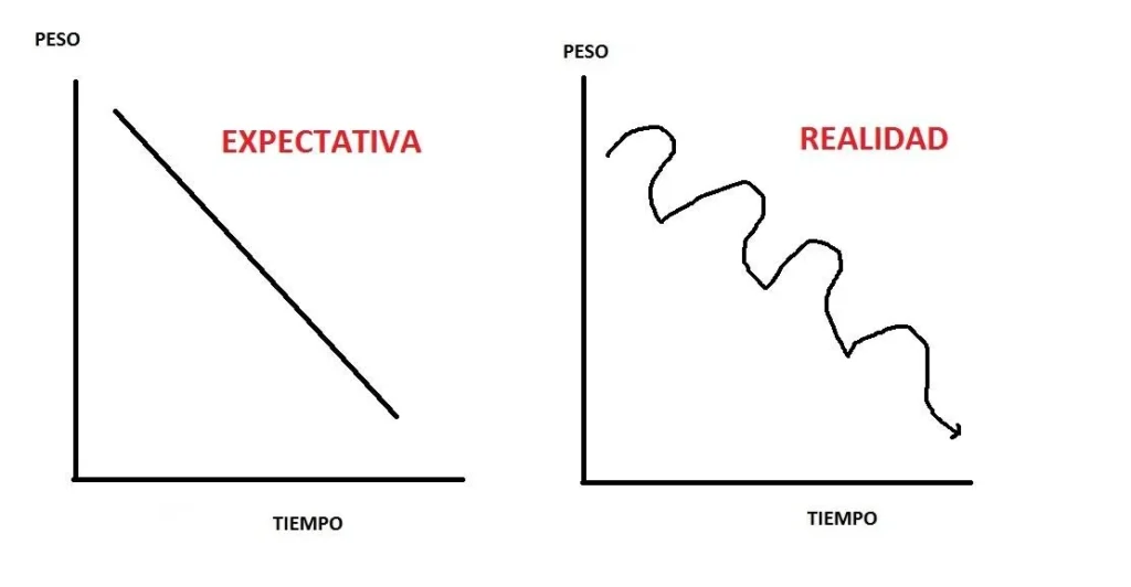 Perdida de peso Espectativa vs Realidad